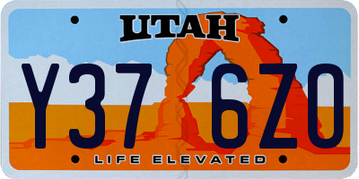 UT license plate Y376ZO