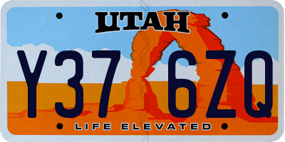 UT license plate Y376ZQ