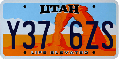 UT license plate Y376ZS