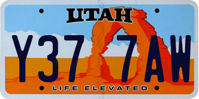 UT license plate Y377AW