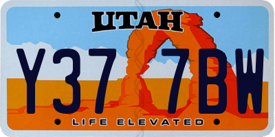 UT license plate Y377BW