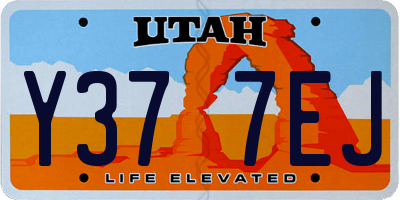 UT license plate Y377EJ