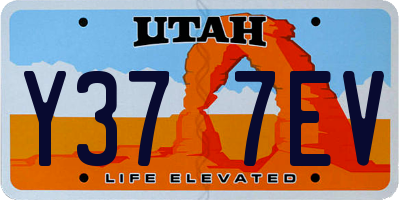 UT license plate Y377EV