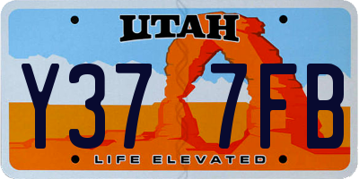 UT license plate Y377FB