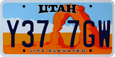 UT license plate Y377GW