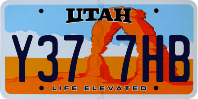 UT license plate Y377HB