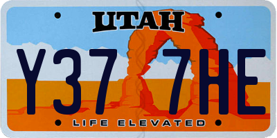 UT license plate Y377HE