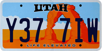 UT license plate Y377IW