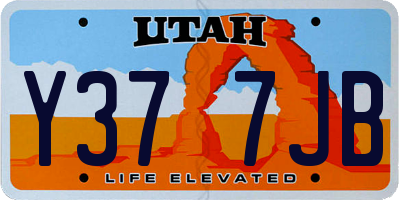 UT license plate Y377JB