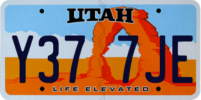 UT license plate Y377JE