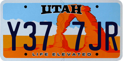 UT license plate Y377JR