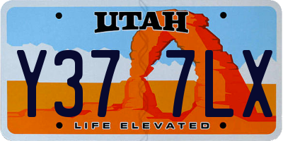 UT license plate Y377LX