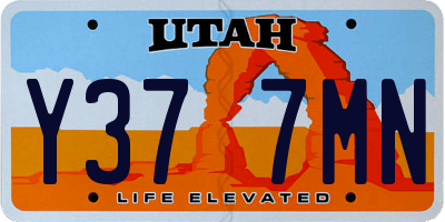UT license plate Y377MN