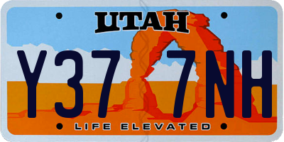 UT license plate Y377NH