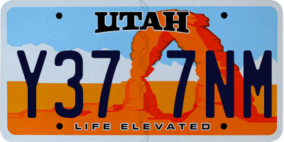 UT license plate Y377NM