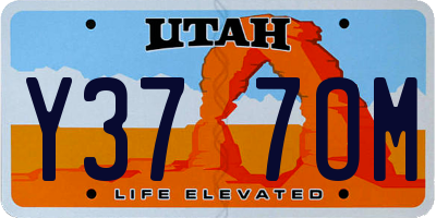 UT license plate Y377OM