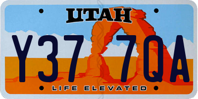 UT license plate Y377QA
