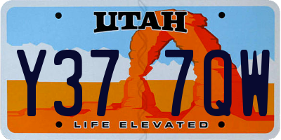 UT license plate Y377QW