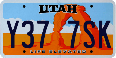 UT license plate Y377SK