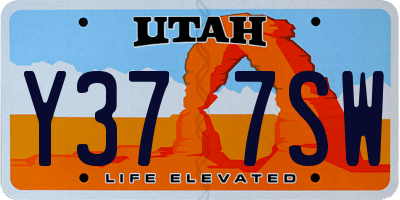 UT license plate Y377SW