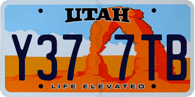 UT license plate Y377TB