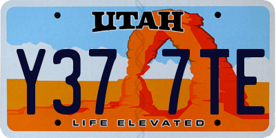 UT license plate Y377TE