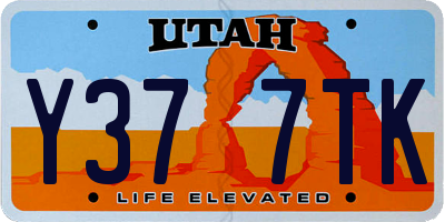 UT license plate Y377TK