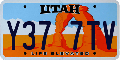 UT license plate Y377TV
