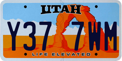 UT license plate Y377WM