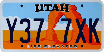 UT license plate Y377XK
