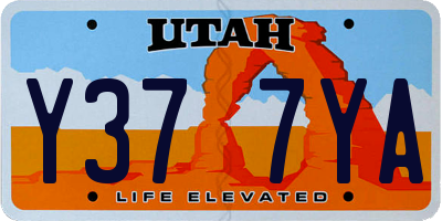 UT license plate Y377YA