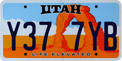 UT license plate Y377YB
