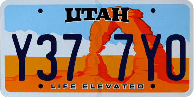 UT license plate Y377YO