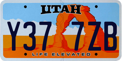 UT license plate Y377ZB