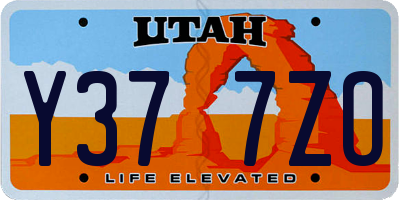 UT license plate Y377ZO