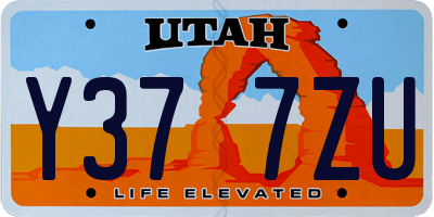 UT license plate Y377ZU