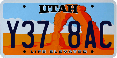 UT license plate Y378AC