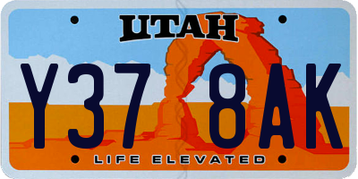 UT license plate Y378AK