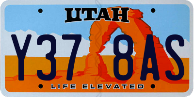 UT license plate Y378AS