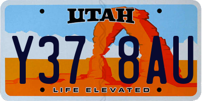 UT license plate Y378AU