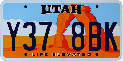 UT license plate Y378BK