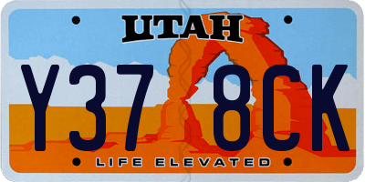 UT license plate Y378CK