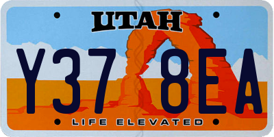 UT license plate Y378EA