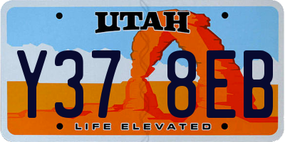 UT license plate Y378EB