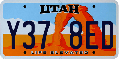 UT license plate Y378ED