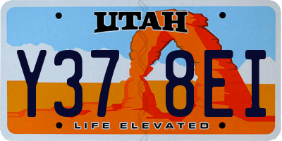 UT license plate Y378EI