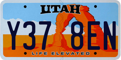 UT license plate Y378EN