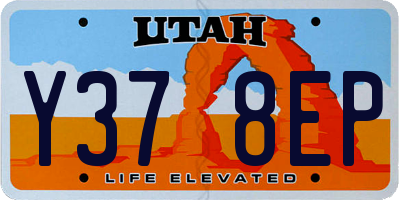 UT license plate Y378EP