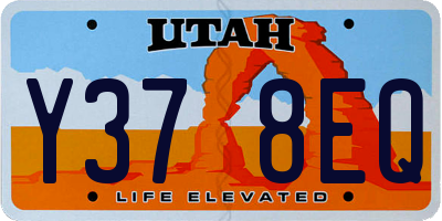 UT license plate Y378EQ
