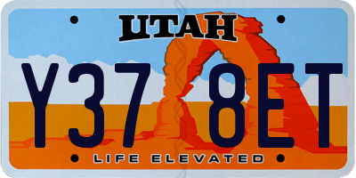 UT license plate Y378ET